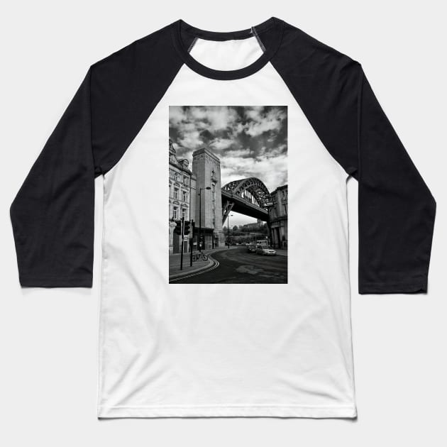 Newcastle in black and white Baseball T-Shirt by Violaman